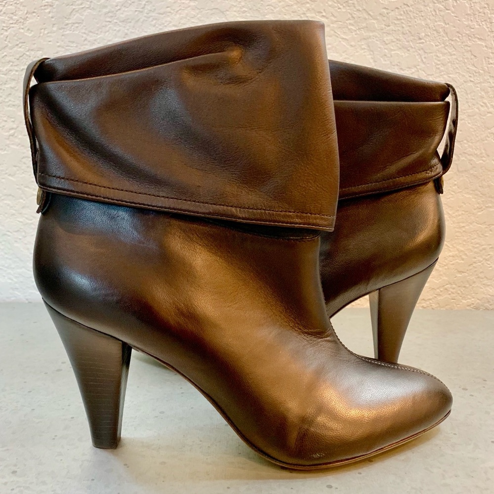 Harold’s Fold Down Black Leather Booties